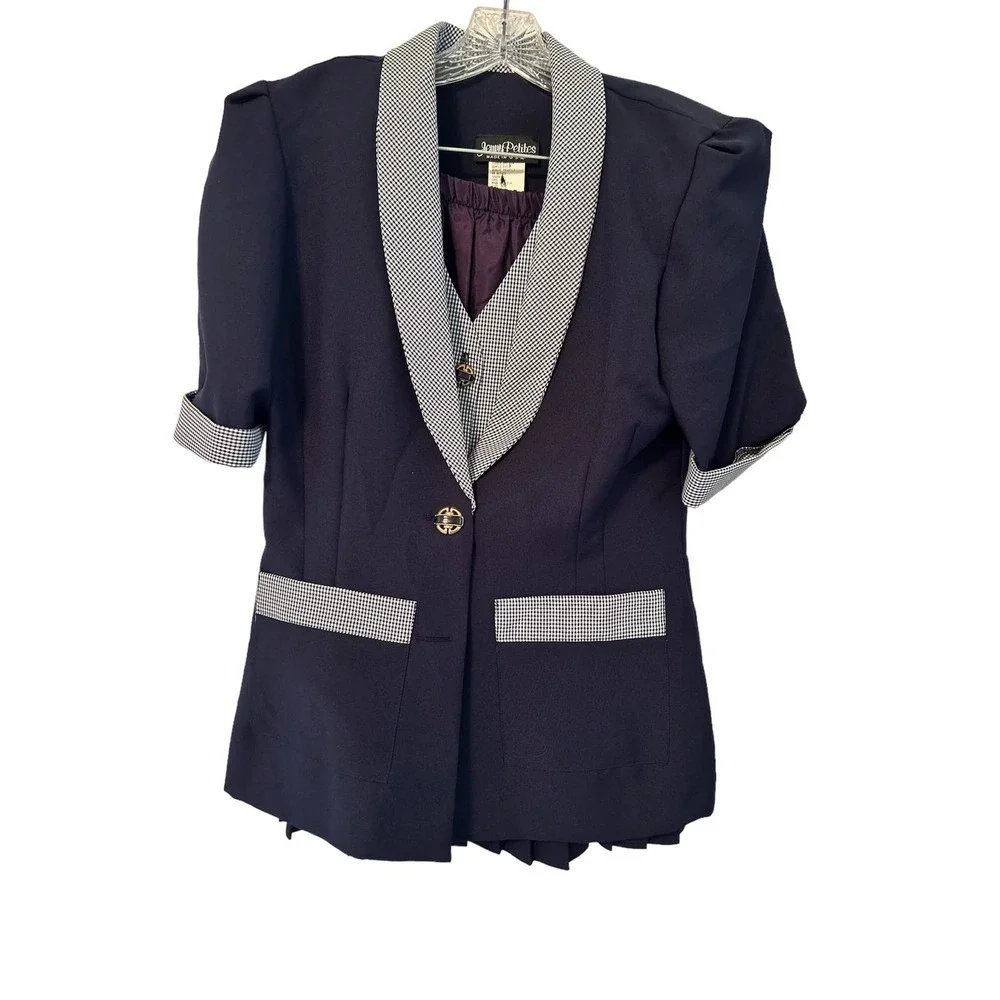 Jenny Petites Vintage Blazer w/ detachable Vest and Skirt Size 12P - Picture 1 of 4